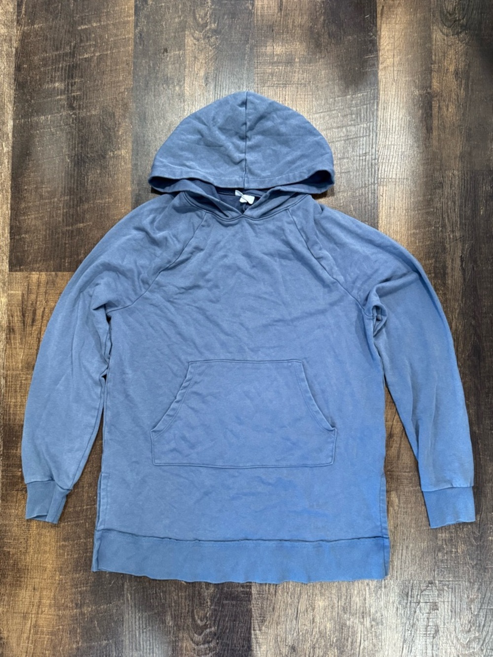 Colsie slate blue distressed hoodie